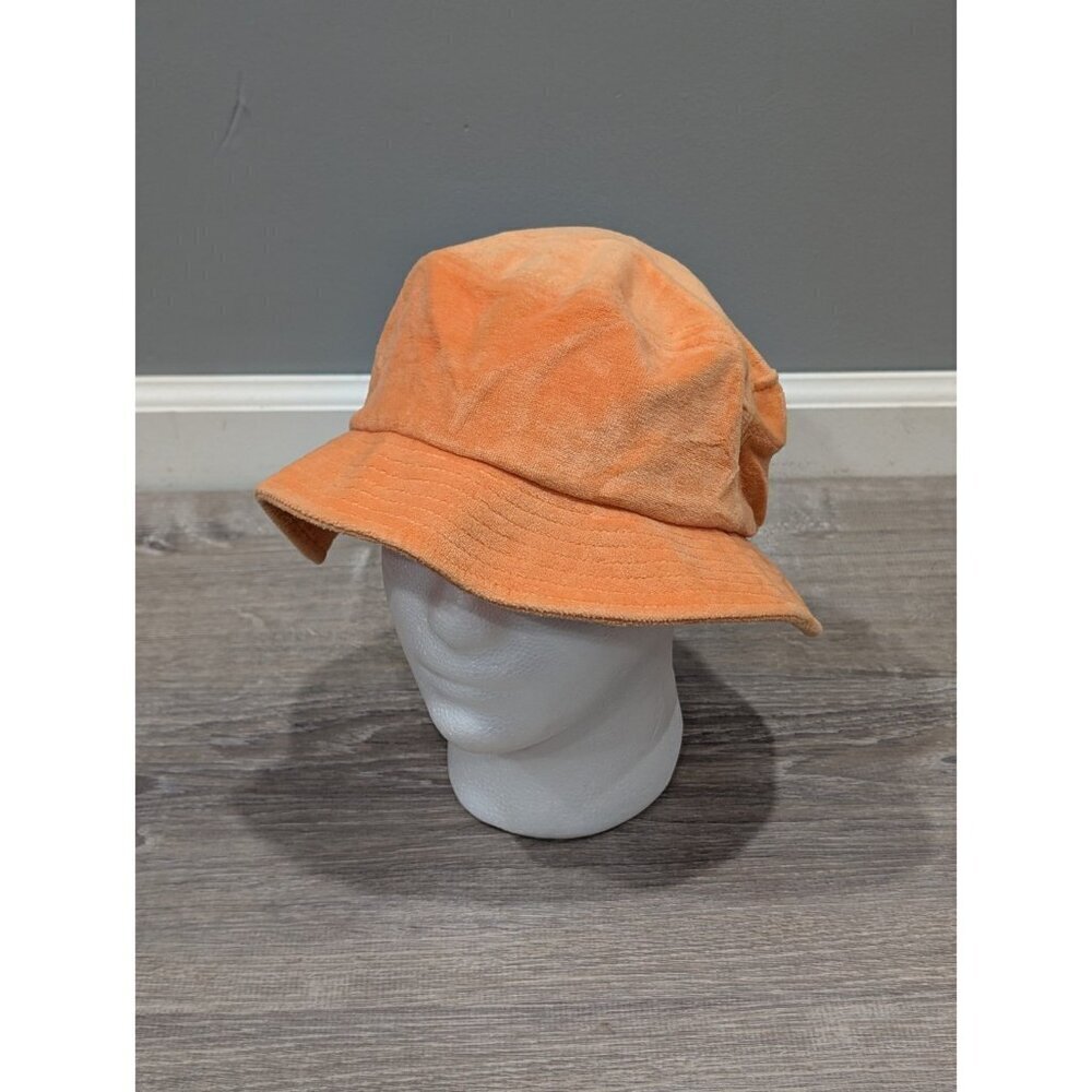 Urban Outfitters Bucket Hat Orange Fleece Cap One Size Casual Retro Y2K